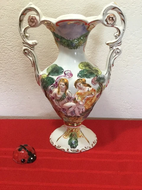KERAMOS R.Capodimonte 花瓶 イタリア ヴィンテージ サイン RARE