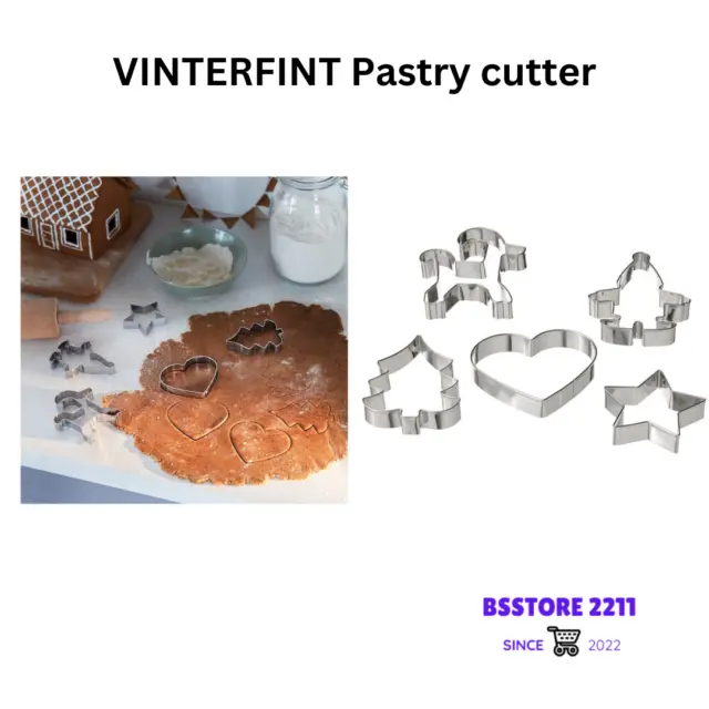 VINTERFINT Pastry cutter, set of 5, mixed shapes stainless steel - IKEA