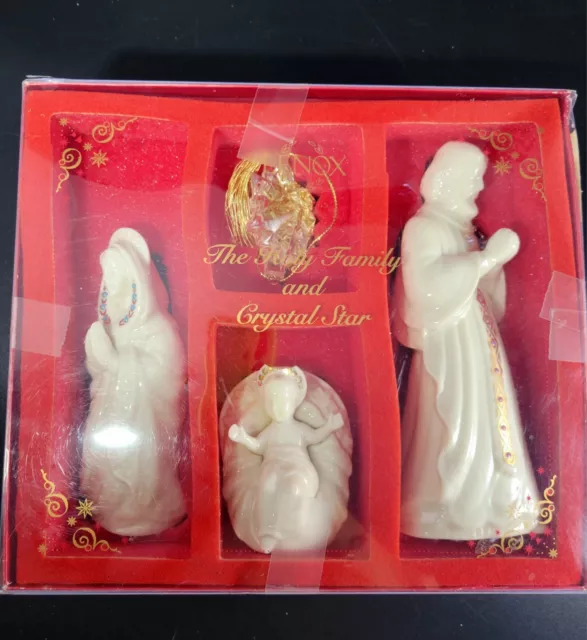 Lenox China Jewels Collection The Holy Family Crystal Star Nativity