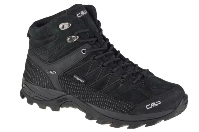 CMP Rigel Mid 3Q12947-72YF, Hombres, zapatos de trekking, negro