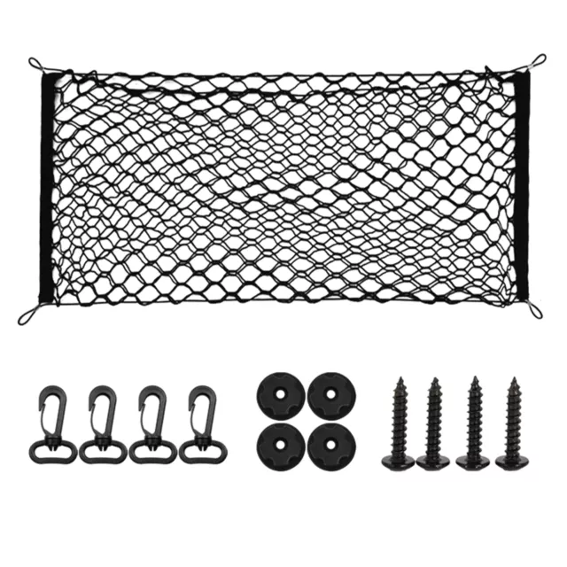 4 Hooks Truck Bed Cargo Net Universal Car Trunk Polyester For Luggage Elastic