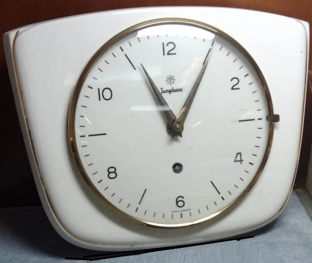 Orologio da parete ceramica Junghans anni 50 60  da revisionare