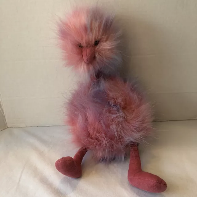 NEW Jellycat Cotton Candy PomPom Plush 13” Stuffed Animal Large Pink Ostrich