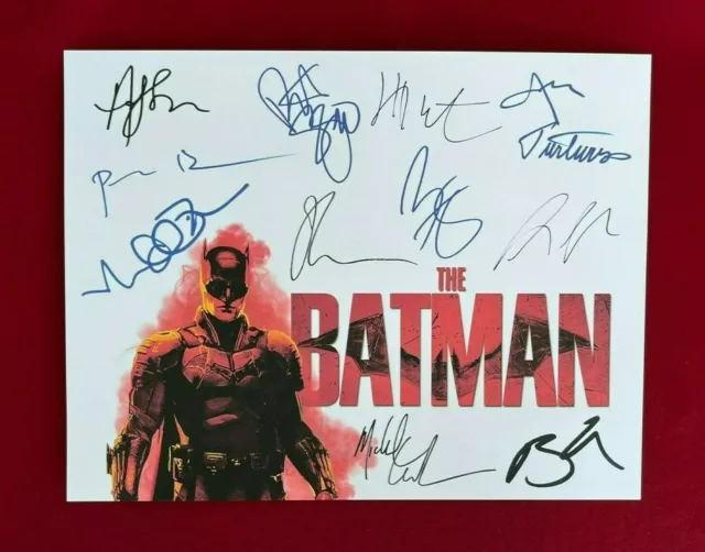 The Batman 2022 Title Card Cast-Signed- 8.5 x 11- Autograph Reprints