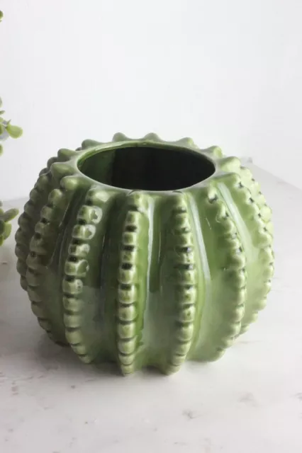 Green Ceramic Cactus Pot