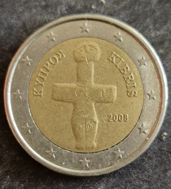 2 euro münze zypern kibris 2008 - selten- Fehlprägung