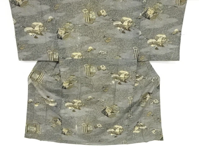 39855# Japanese Kimono / Antique Hitoe Mens Juban / Book & Natsume Pattern