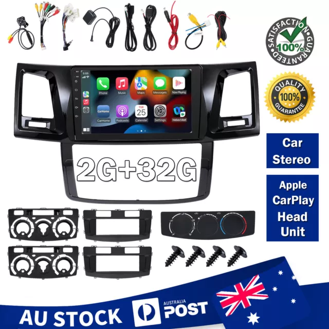 For Toyota Hilux 2005-2014 9'' Android 12 Car Stereo GPS Apple CarPlay Head Unit