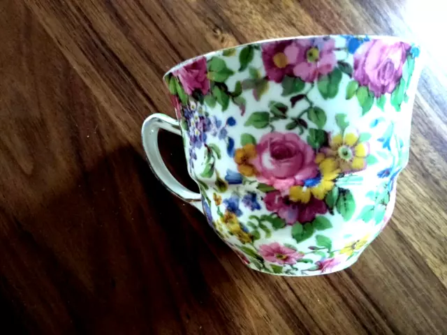 Royal Winton Grimwades Chintz Pottery Tea Cup All Over Floral