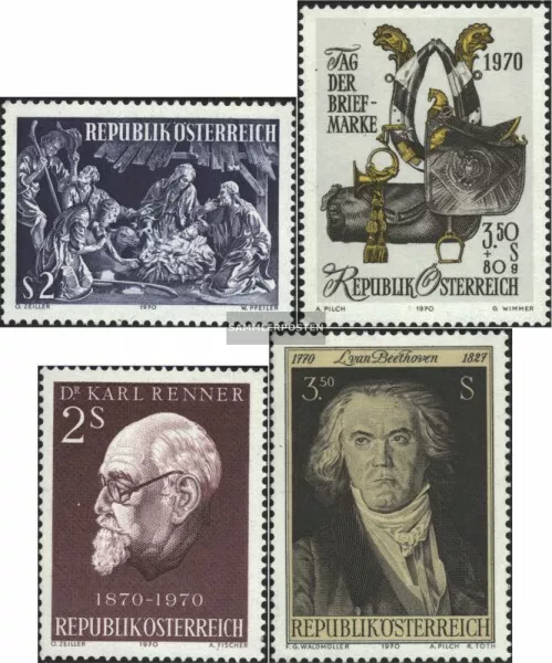 Österreich 1349,1350,1351,1352 (kompl.Ausg.) postfrisch 1970 Sondermarken