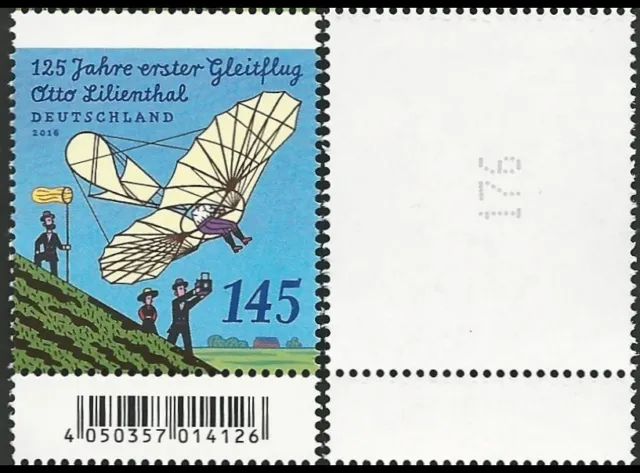 ROLLENMARKE Otto Lilienthal mit EAN-CODE - 145 Cent - postfrisch - Mi.Nr. 3254
