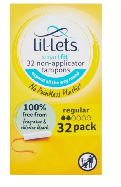 Lil-Lets SmartFit Regular Non-Applicator Tampons - pack of 32