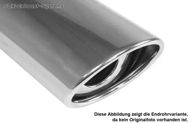 Stainless Steel Exhaust Pipe For Weld 86x54mm Oval Length 200mm Type 33
