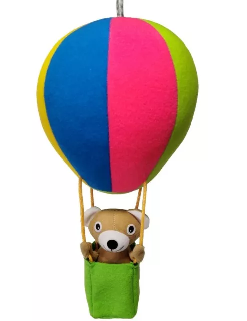 Springy Hot Air Balloon With Teddy Nursery Mobile Babies Bedroom Decorations