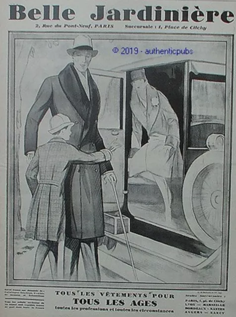 Publicite Belle Jardiniere Vetement Pour Tous Les Ages De 1926 Ad Pub Art Deco