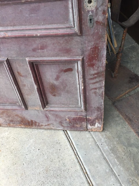 An 403 Antique Applied Trim Entrance Door 36" X 89.25 3