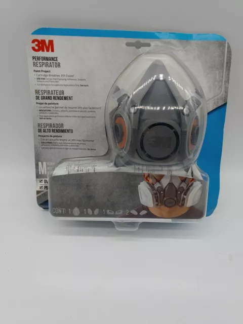 3M Project Respirator Reusable 1/2 Face Multi-Purpose, Size Medium, Fast Shipng