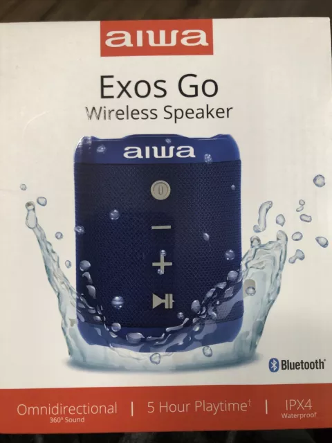 Aiwa Exos Go Wireless Portable Bluetooth Speaker (Navy)