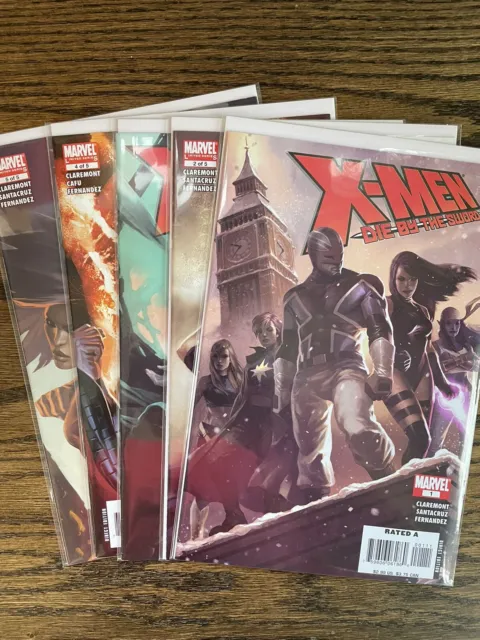X-Men: Die By The Sword #1, #2, #3, #4, #5 Complete Set (5 Book Lot)