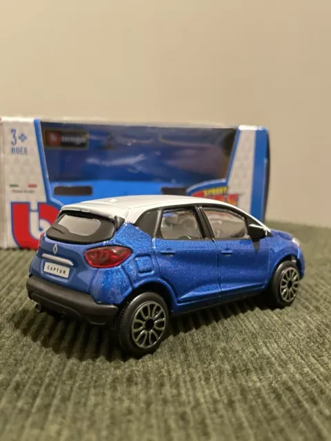 Voiture Miniature Renault Captur 1 Bleu Pacifique Burago Bburago 1/43 Neuf Boîte 3