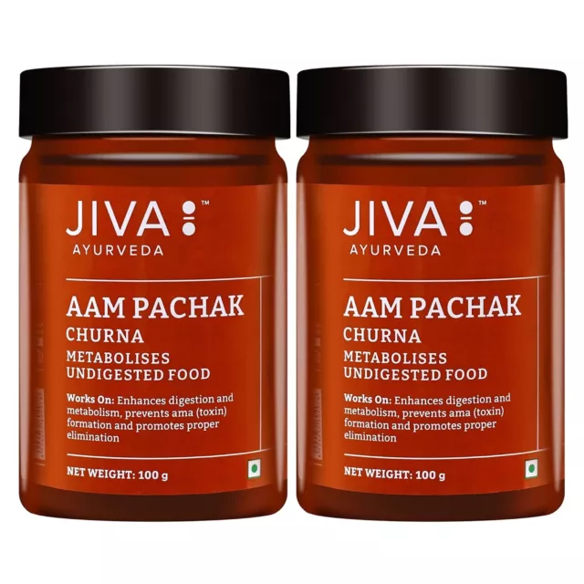 Jiva Aam Pachak Churna, Ayurvédique Formulation 100gm Chaque Paquet De 2