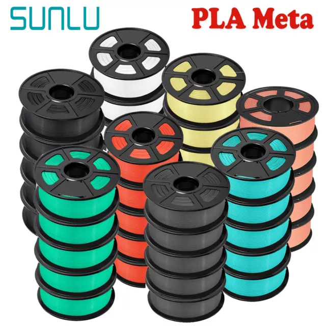 5/10 ROLLS SUNLU PLA Meta 3D Drucker Filament Meta PLA 1.75mm +/-0.02mm 1KG/ROLL