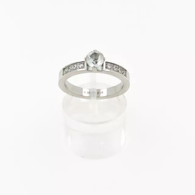 Bague pour Femme en Acier Avec Aigue-Marine Taille 54 Ue