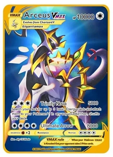pokemon metal arceus card Amazon.com: Metal Pokémon Cards Gold Arceus main image 1