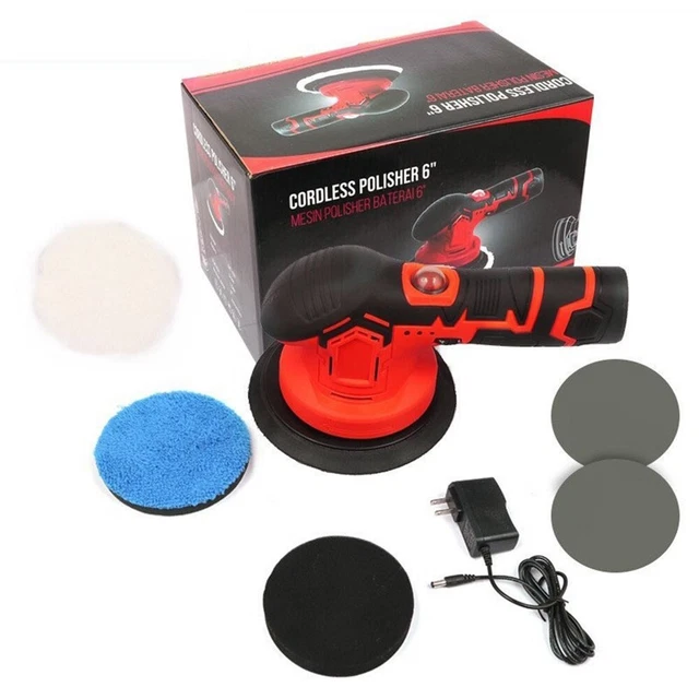 Polisseuse tampon, 12V sans fil voiture polisseuse batterie Lithium 6 vitesses réglable sans fil électrique cirage polisseuse voiture beauté Auto trousse à outils Pour le polissage et le cirage des Polisseuse tampon, 12V sans fil voiture polisseuse batterie Lithium 6 vitesses réglable sans fil électrique cirage polisseuse voiture beauté Auto trousse à outils Pour le polissage et le cirage des