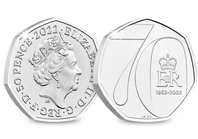 2022 Queens Platinum Jubilee 50P Coin Jody Clark  From Sealed Bag