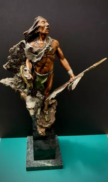 Legends Medina Native American Indian Shaman Mystical Hunter's Quest Sculpture