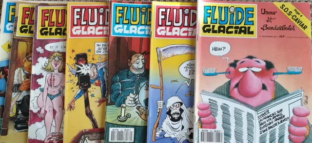 LOT DE 7 NUMEROS Fluide Glacial ** ANNEE 1991  -  *** EXC ***