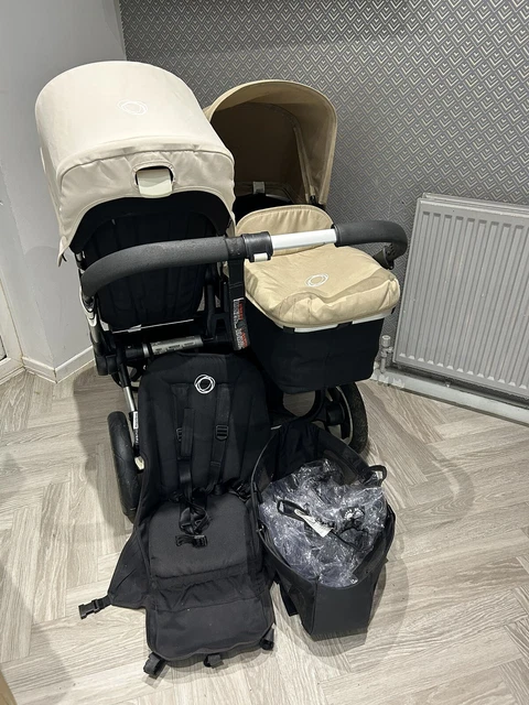 Bugaboo Donkey Duo Double Pushchair Pram bassinet & Toddler Seats Raincover