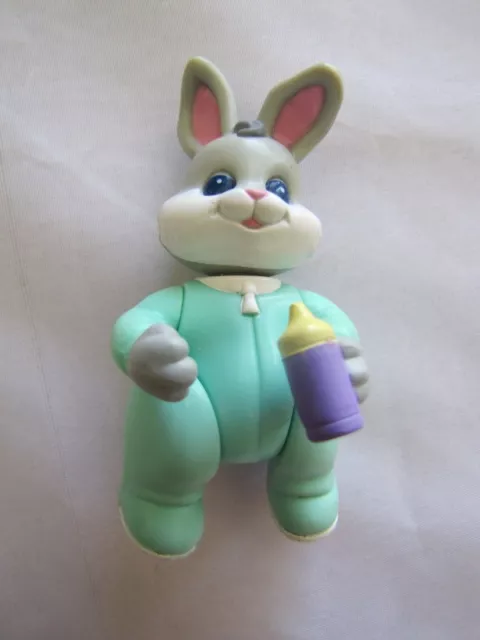 FISHER PRICE Hideaway Hollow Loving Family Dollhouse BABY BUNNY RABBIT w/ BOTTLE