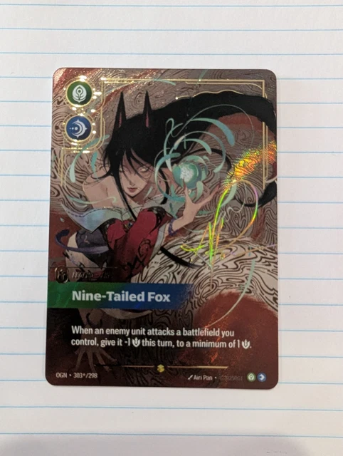 RIFTBOUND TCG - Origins - Ahri Nine-Tailed Fox 303* Signature Card £893 ...