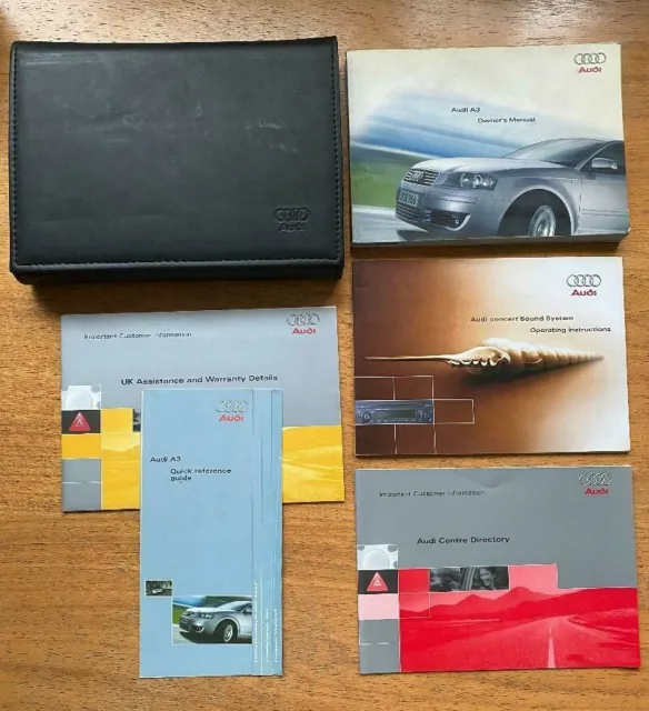 Audi A3 Owners Manual Handbook & Wallet 03-05