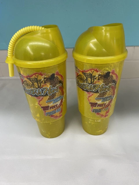 BUSCH GARDENS CHEETAH HUNT PLASTIC DRINK CUP THEME PARK SOUVENIR 2012