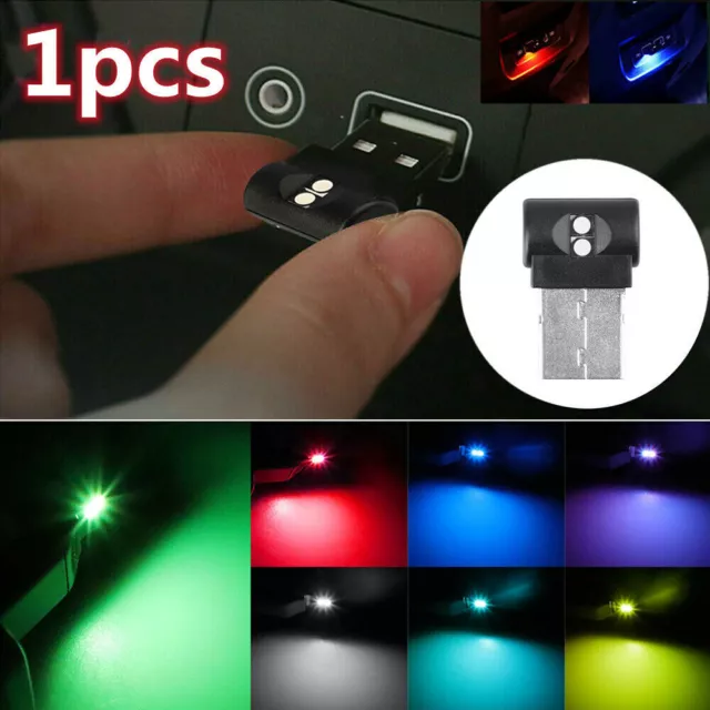 1x Mini Lamp Bulb USB LED Interior Neon Atmosphere Ambient Light Car Accessories