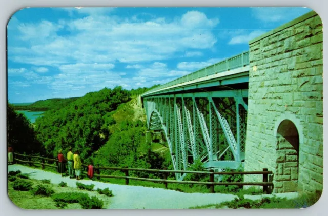 Cut River Bridge Us Hwy 2 Upper Peninsula Michigan Vtg 1951 Postcard