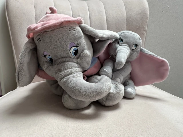 Jumbo Rocking Dumbo VINTAGE DISNEY STORE Mrs.Jumbo Dumbo Plush Soft Toy Elephant Holding ...