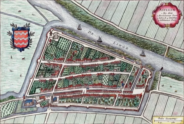 Reproduction plan ancien d'Asperen 1649