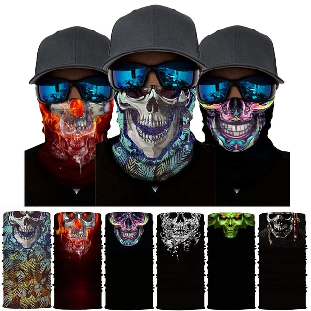 Totenkopf Schädel Ski Maske Halstuch Gesichtmaske Motorrad Skull Schlauchschal