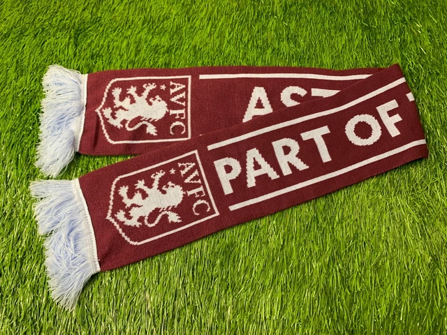 ASTON VILLA ENGLAND rare FOOTBALL SOCCER FAN SCARF OFFICIAL PRODUCT ONE SIZE