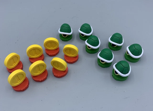 Coins Turtle Shell NINTENDO SUPER MARIO Bros Coins and Turtle Shell Pawn 7 Chess Pieces ...