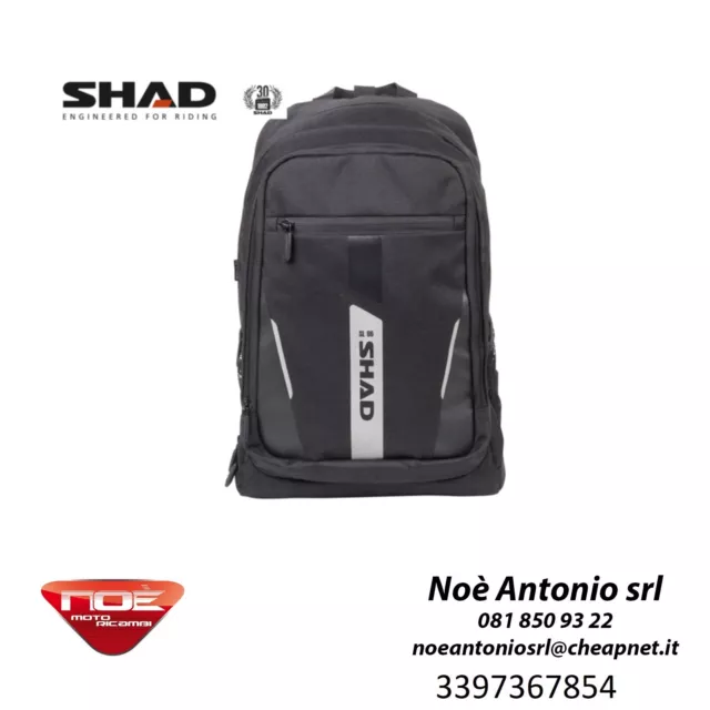 Zaino Shad Porta Casco E Porta Laptop Sl86 Con Zip Interne 26L + Capienza Casco