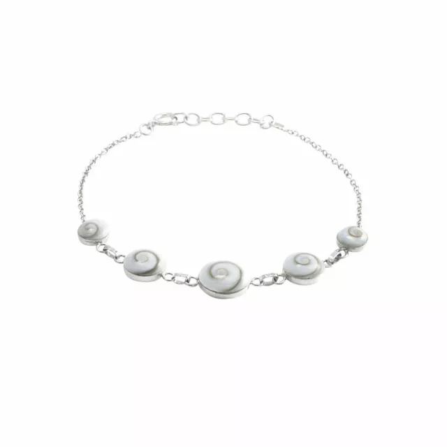 Silverly Bracelet chaine en argent avec l'oeil de Sainte Lucie