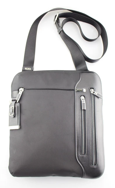 TUMI Arrive 'McCarren' Black / Chrome Zip Top Cross Body - 25105D