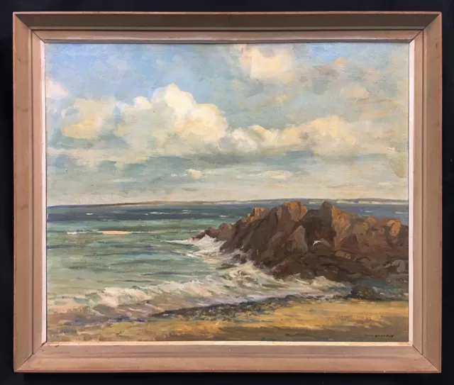 Mid 20th Century English School Oil On Canvas Painting. Signed John Wheatley.