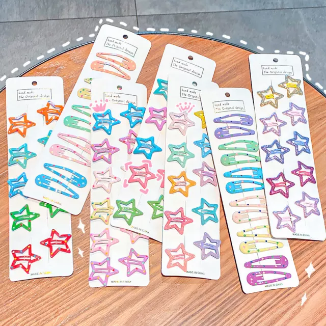 10/12/20PCS Wholesale Bulk Girls Baby Kids Hair Clips Snap Slides Close Hairpin^