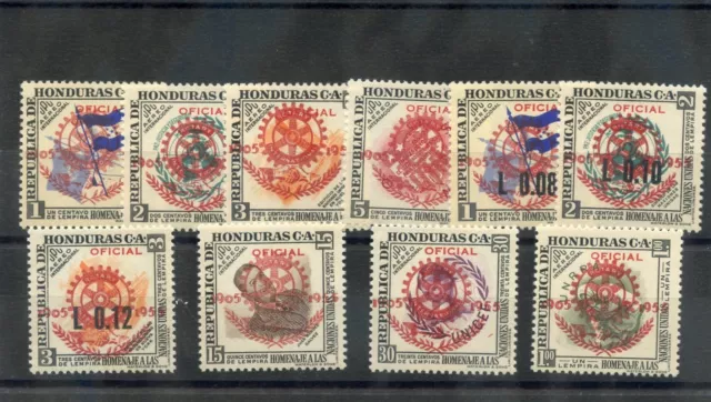 HONDURAS Sc C231-40(MI 503-12)**VF NH 1955-6 ROTARY SET $90